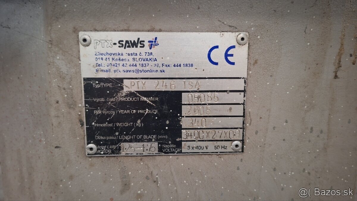 Pásová píla na kov PTX 246 TSA - 3