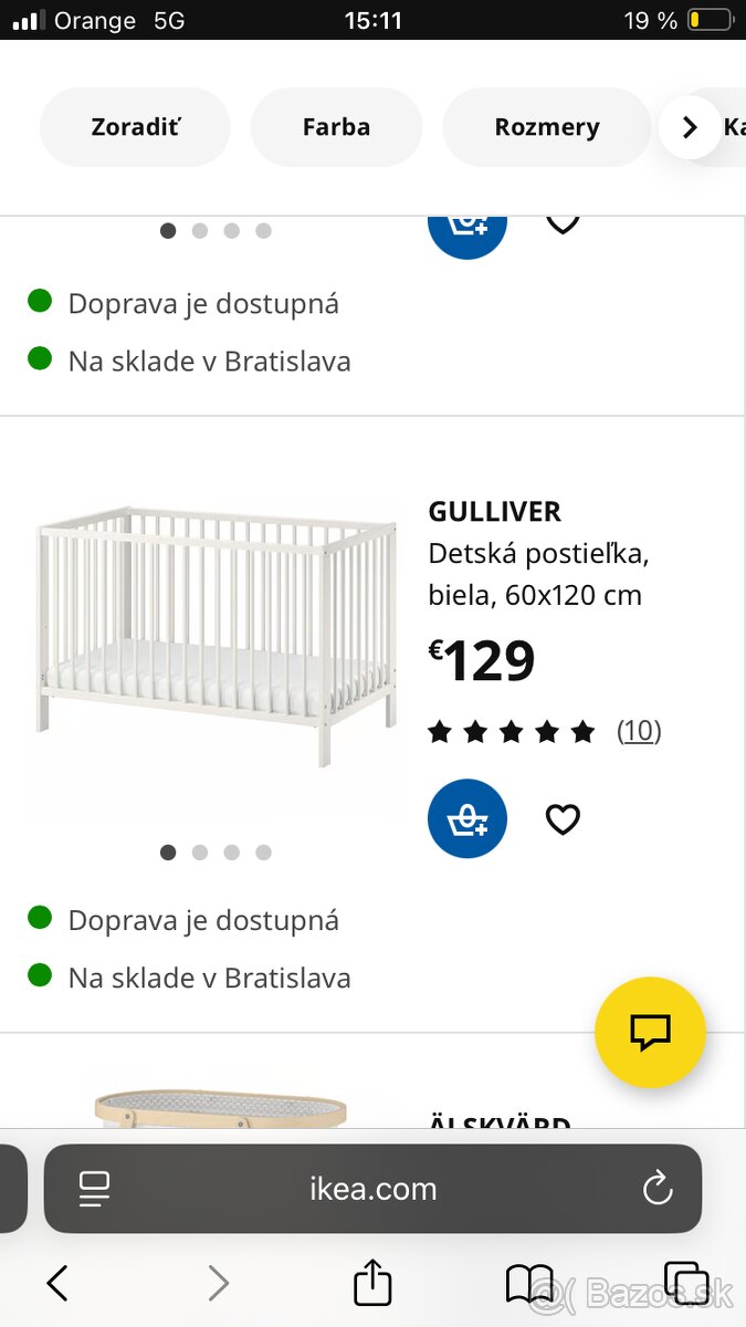 Detska postielka aj s matracom + vybavička + vanička - 3