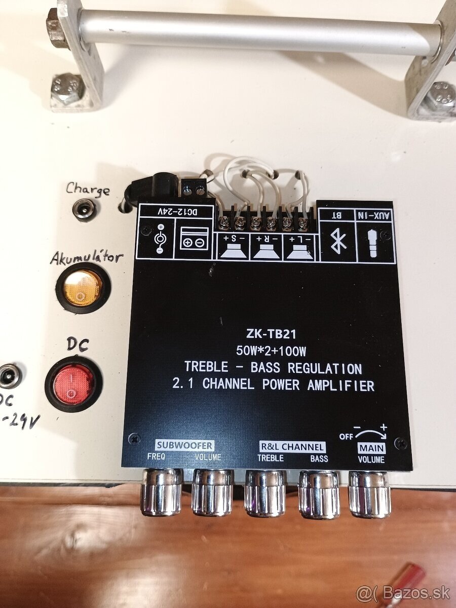 Partybox 2.1-Bluetooth,AUX,USB - výkon 200W + vst. batéria - 3