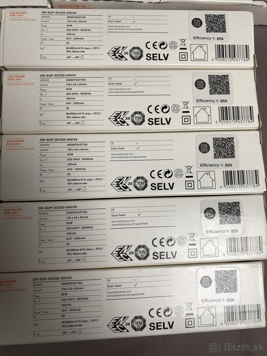 LEDVANCE 24V – 5× zdroj + 10 m LED pásov + 10 m profilov - 3