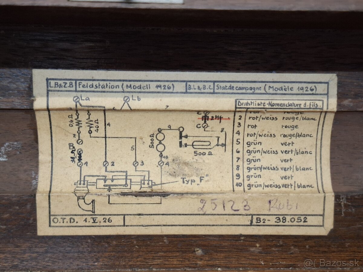 GFELLER 》Model 1926 》POĽNÝ TELEFON 》 WW2 - 3