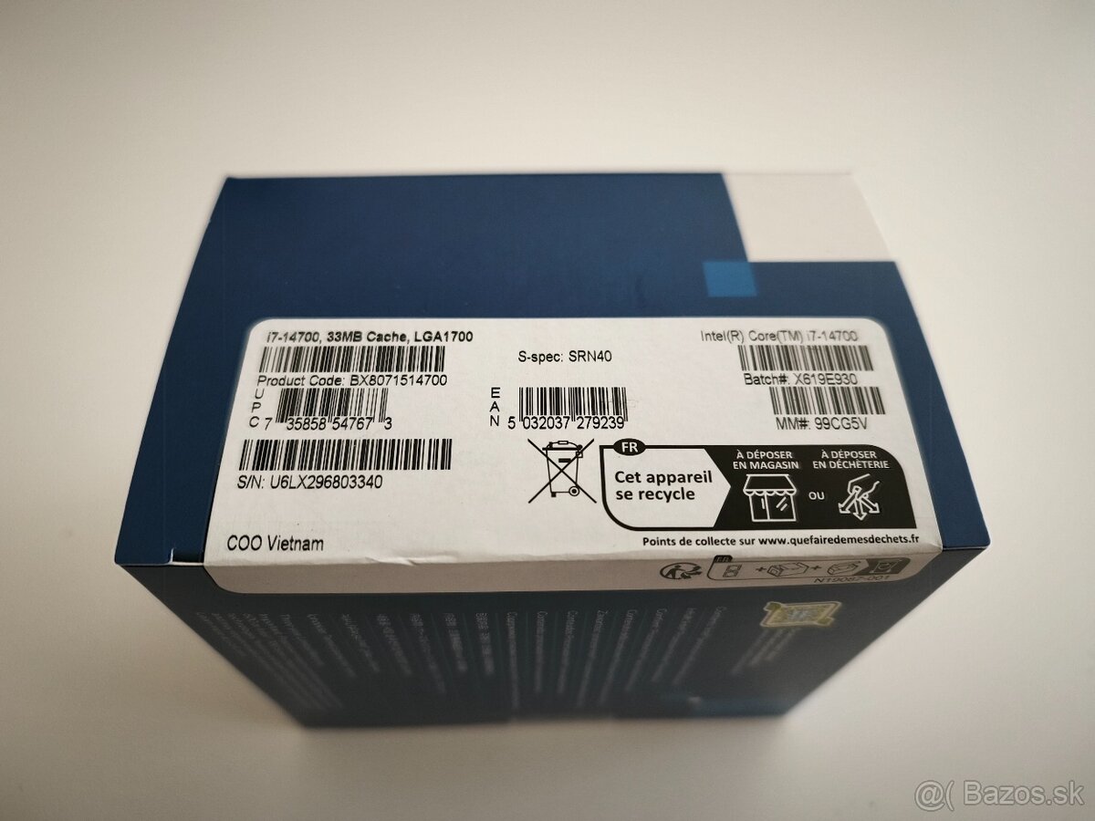Intel Core i7-14700, 2.10 GHz, 33 MB Cache, BOX, socket 1700 - 3