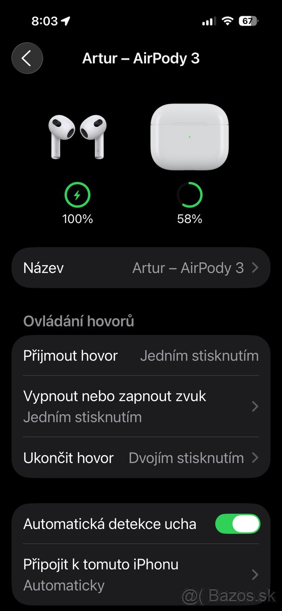 Sluchatka Apple Airpods 3 zaruka Datart - 3