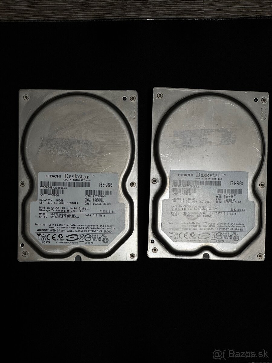 PC komponenty–Intel Optane 16GB,2×2GB DDR3 RAM,2× HDD 160GB - 3