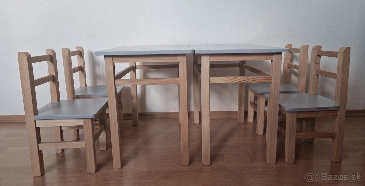 2 detské stoliky,4 stoličky - 3