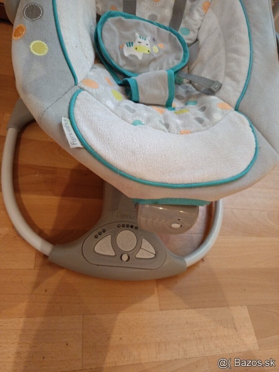Kresielko hojdacie a vibrujuce 2v1 pre bábätká - 3