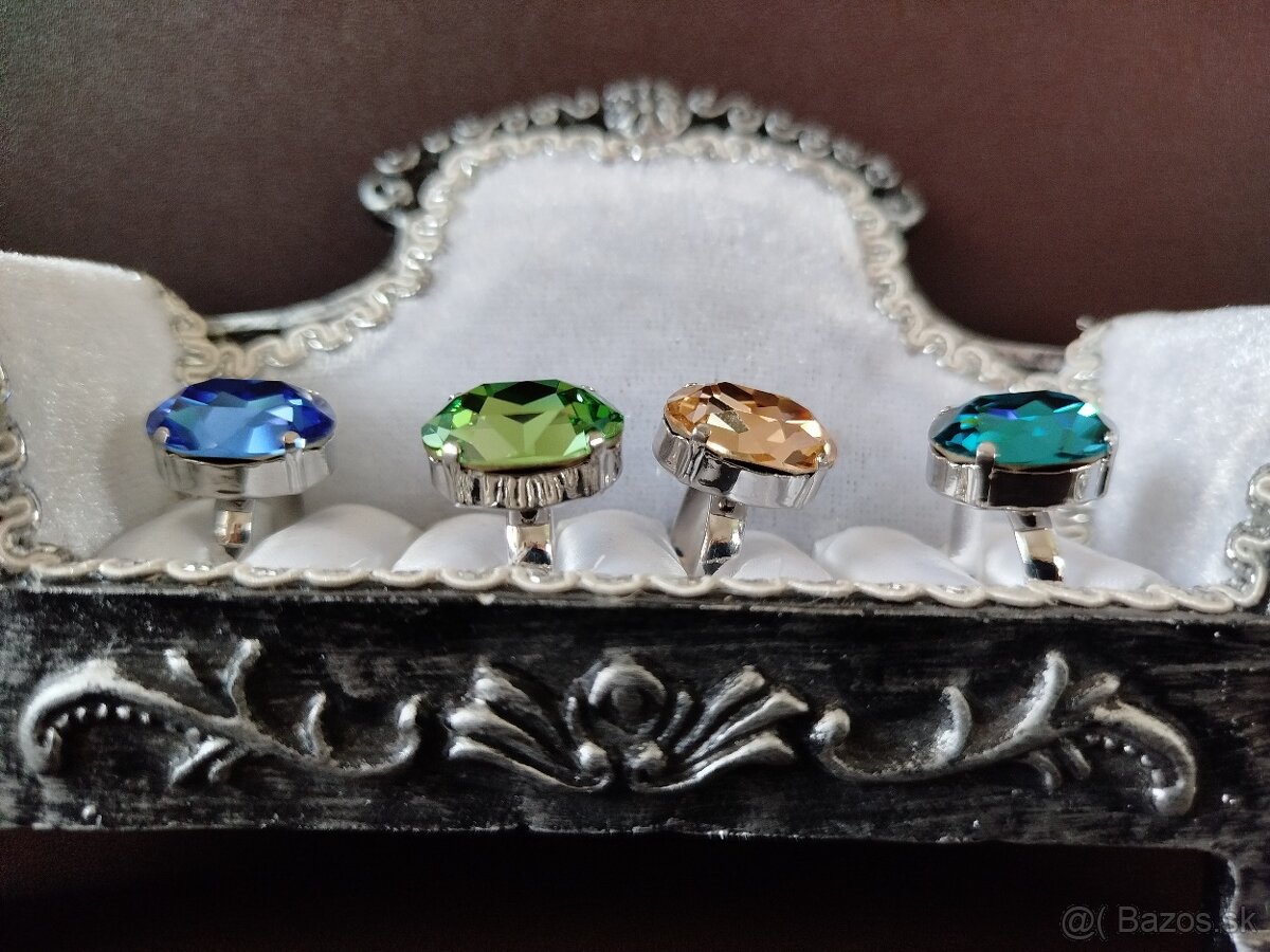 Prsteň s kryštálovým okom - ovál - 3