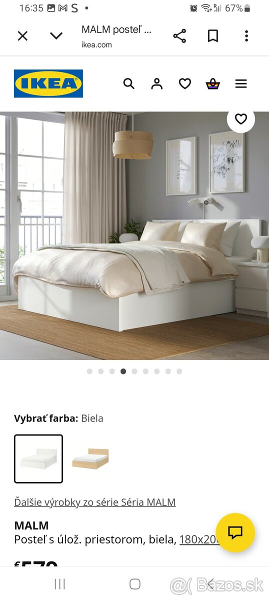 Manželská posteľ zn. Ikea Malm - 3