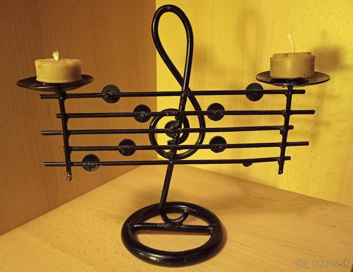 Retro kovový svietnik - 3