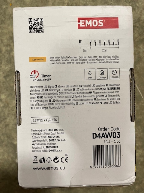 Led vianočná reťaz 12m - 3