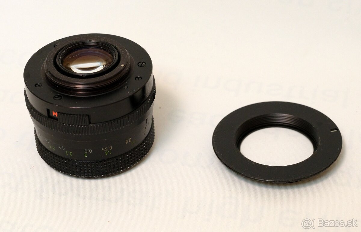 Pancolar 50 1.8 + redukcia na Canon EF - 3