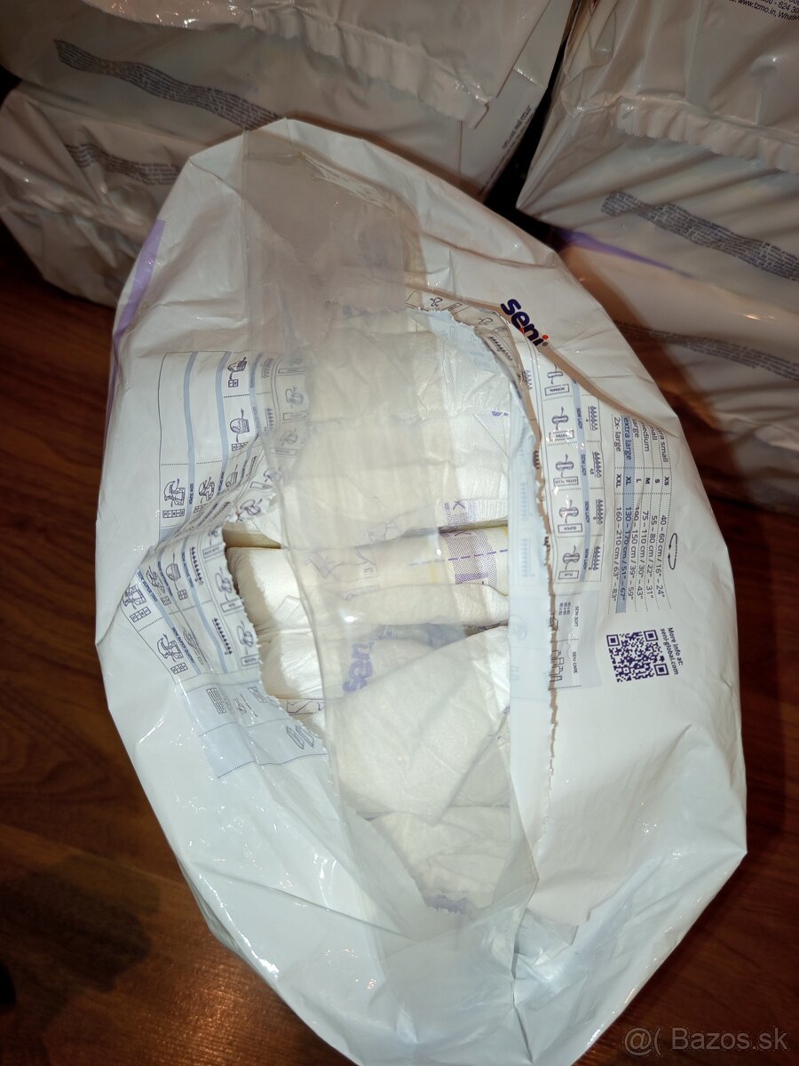 Plienky pre dospelých veľkosť Xl značka seni 5€/balik - 3