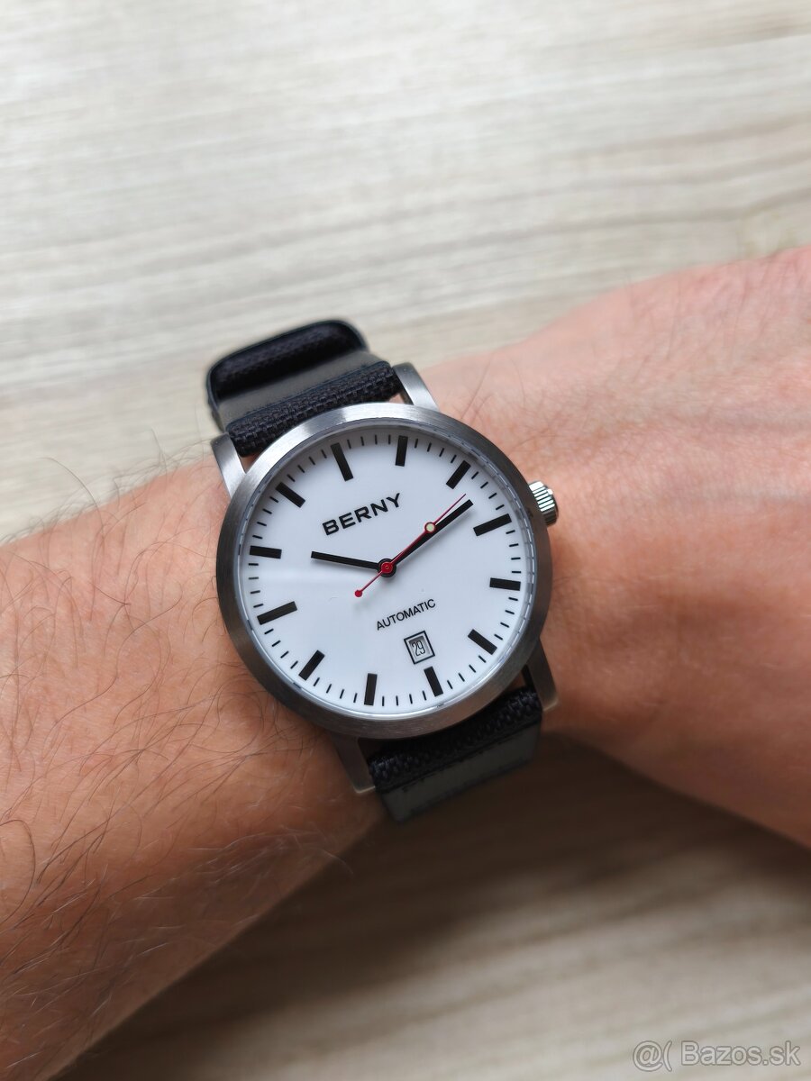 Štýlové minimalistické Automatické hodinky BERNY - Komplet - 3