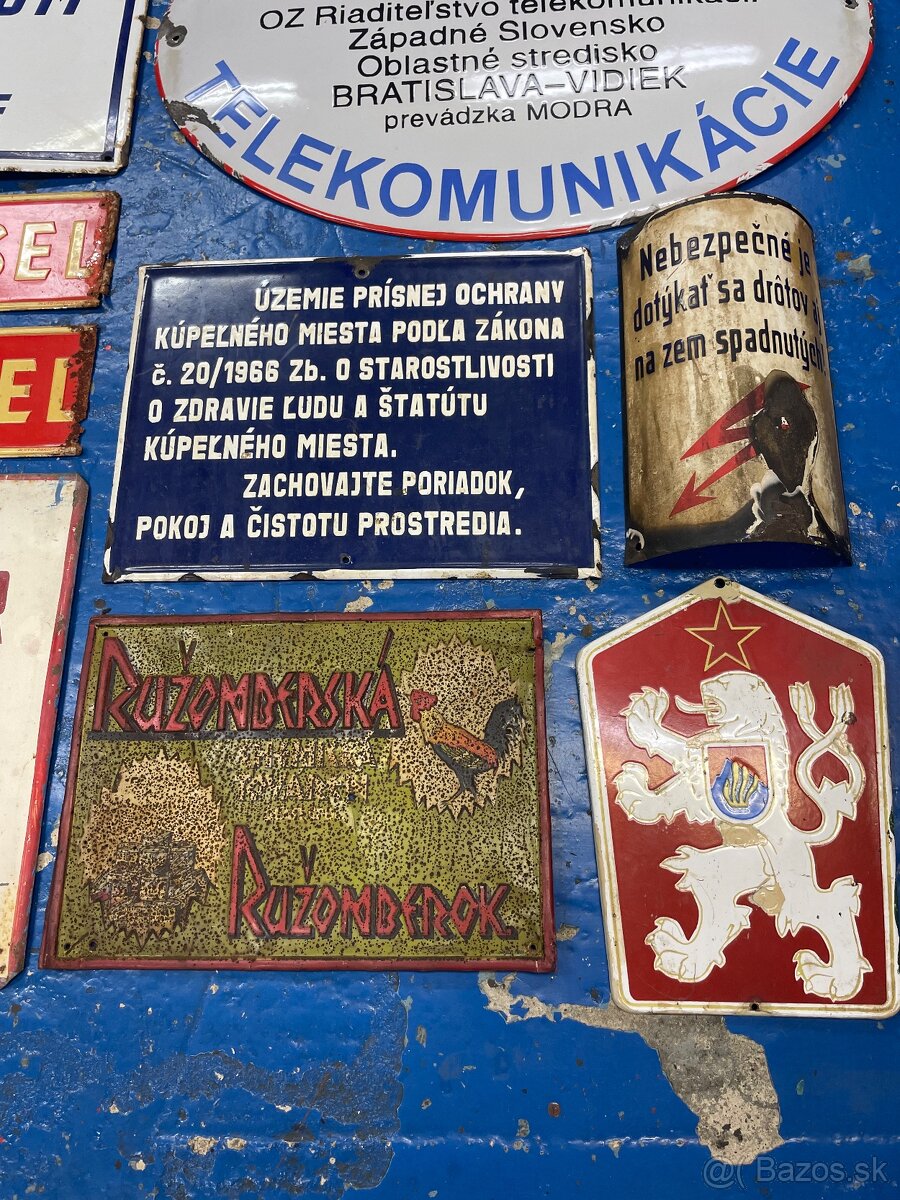 Smaltovane plechove cedule tabulky ČSR ČSSR - 3