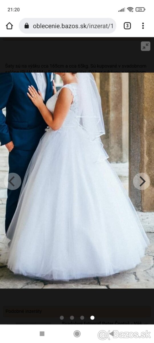Svadobné šaty veľ.M - 3