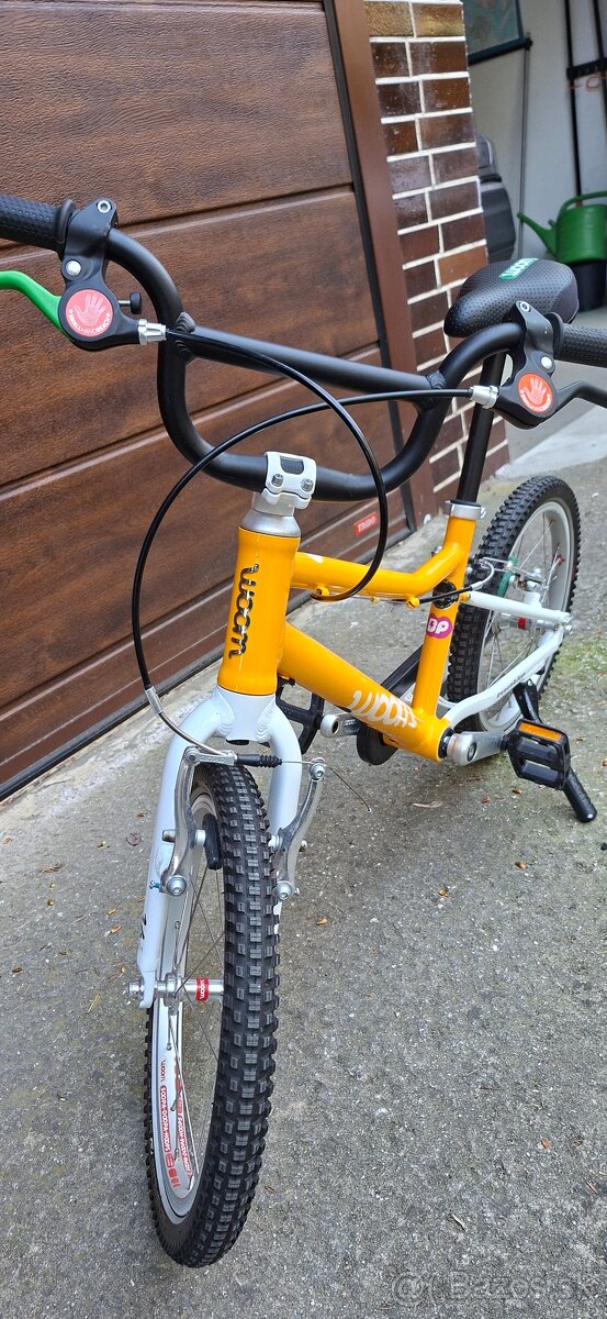 Predám detský bicykel WOOM 3 žltý "16" - 3