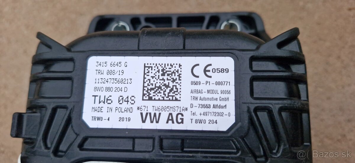 Predam airbag spolujazdca Audi A4 b9,A5 8W - 3