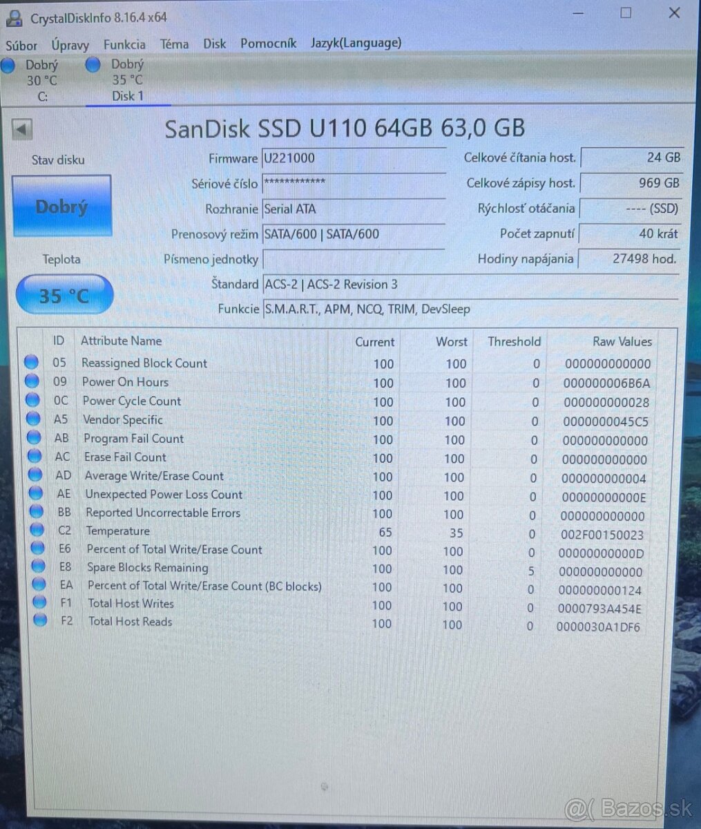 64GB SSD Sandisk - 3