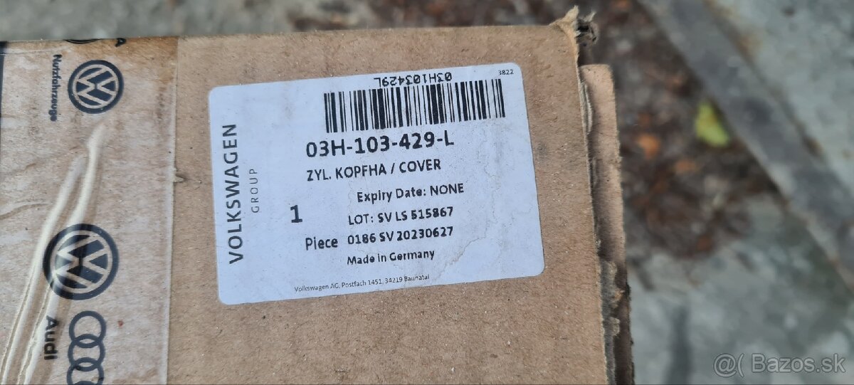 Predám originál veko ventilov 3.6 a 3.2 VR6 VW AG - 3