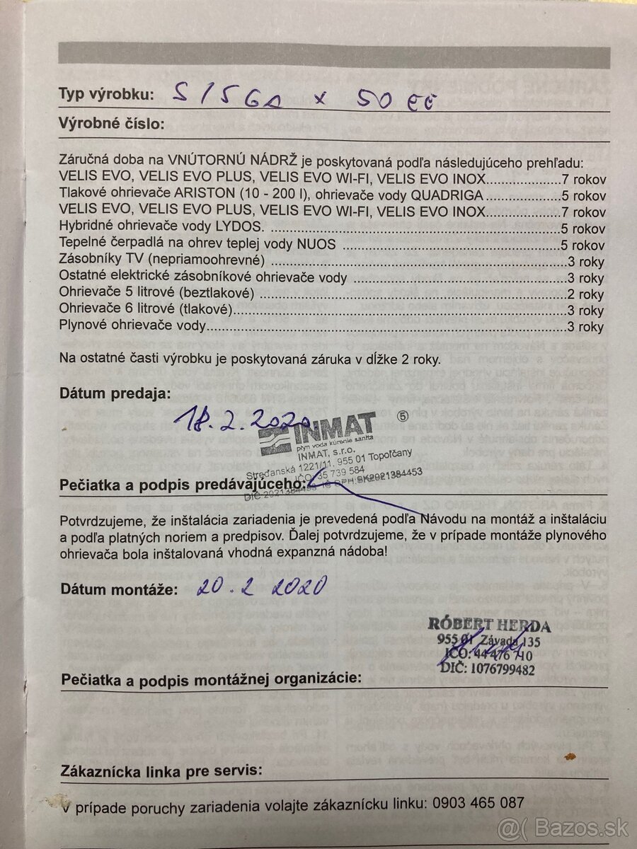 Plynovy ohrievač vody - 3