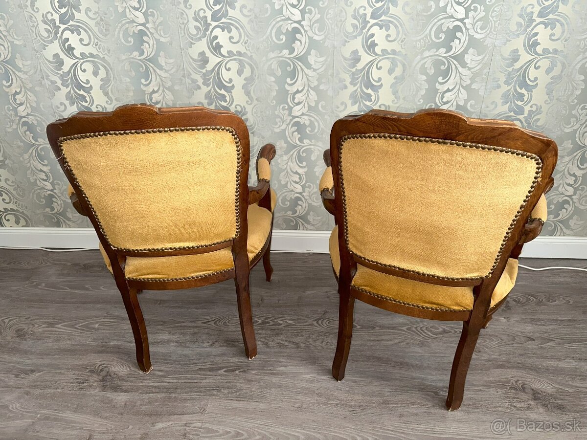 Predám dve Rustikálne / Retro stoličky - 3