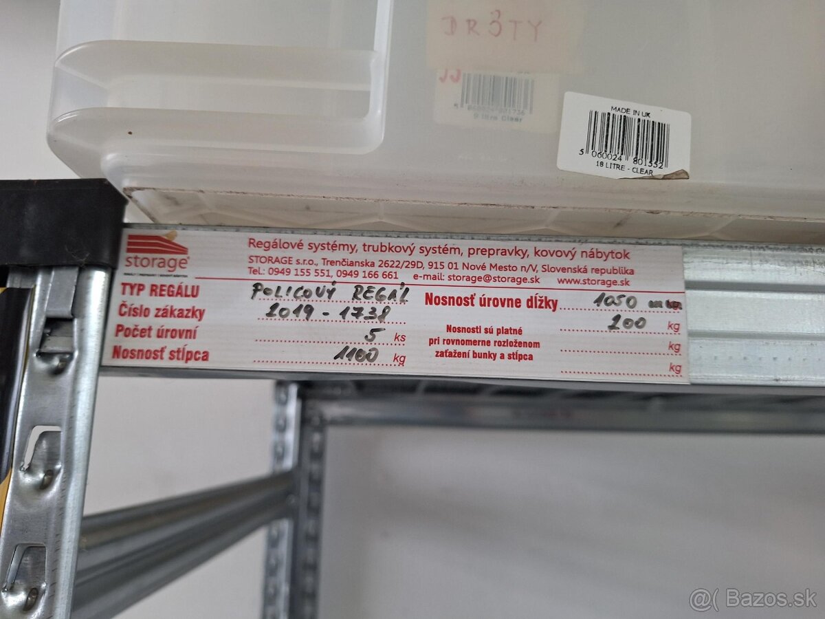 Regal plechovy 1 - 3