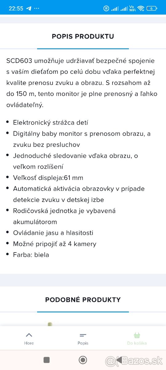 Baby monitor PHILIPS SCD603/00 AVENT - 3