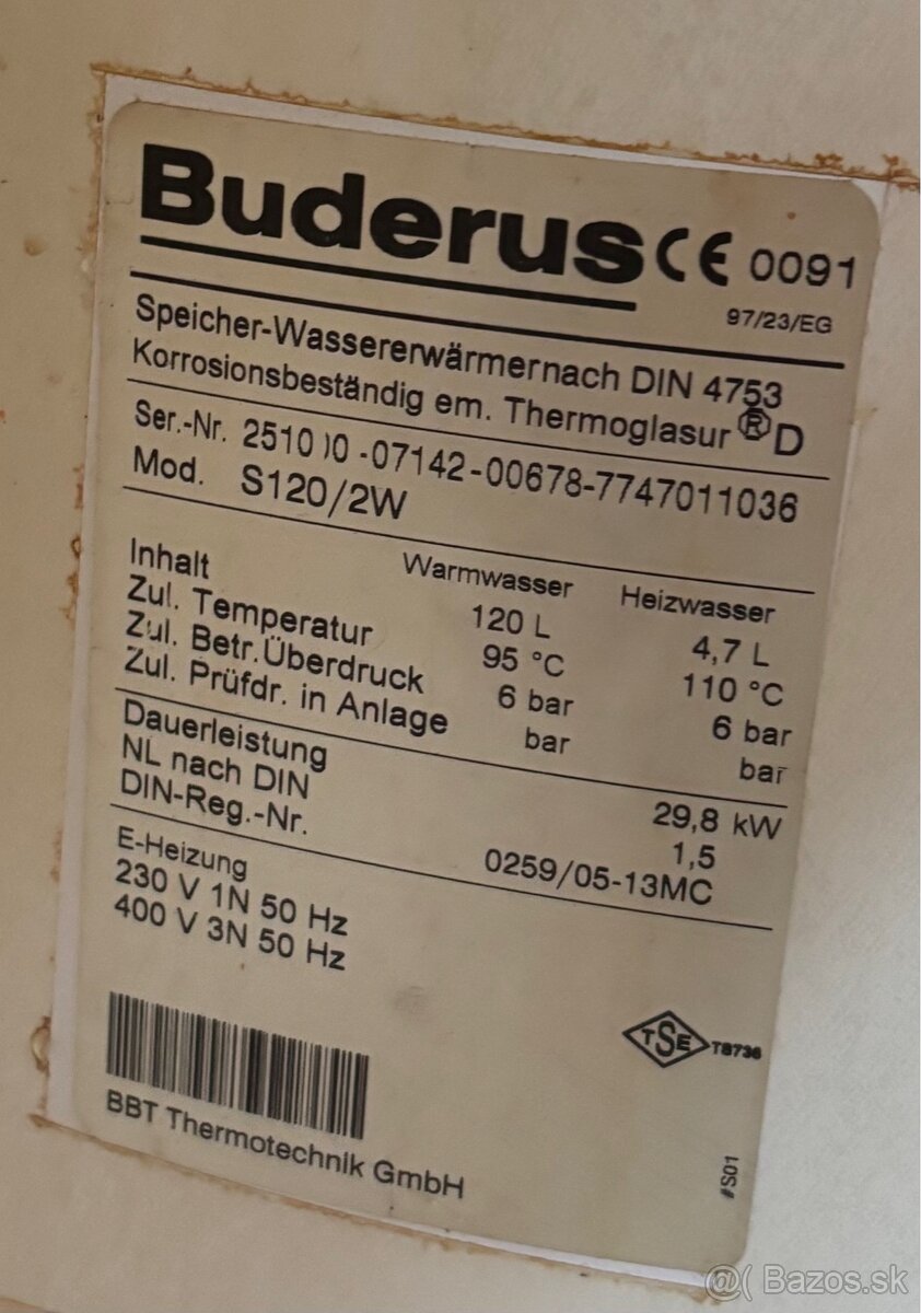 Kotol a bojler BUDERUS - 3