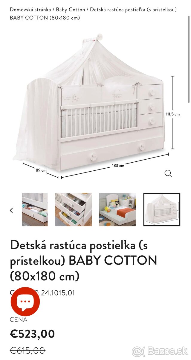 Detská rastúca postieľka Cilek - 3