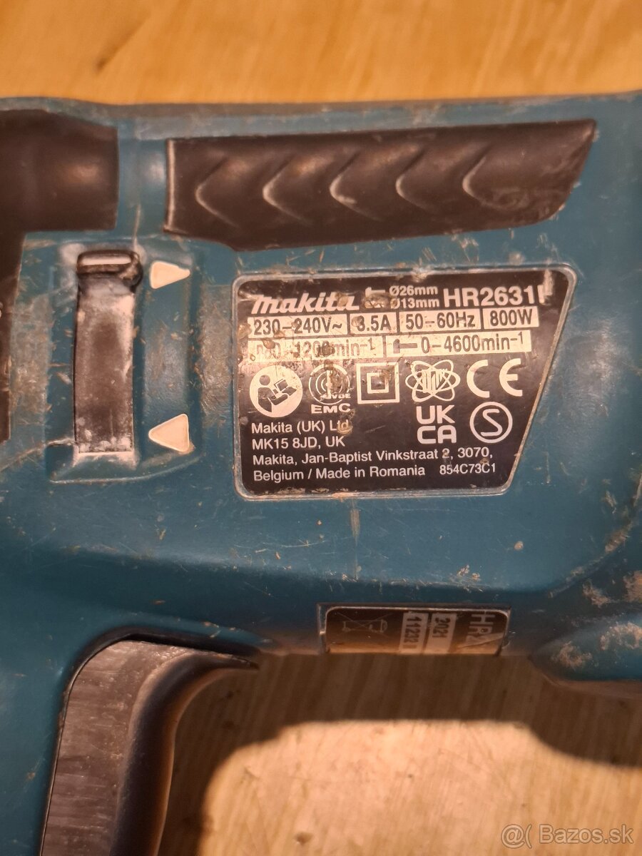 Vŕtacie kladivo, príklepová vŕtačka makita hr2631f - 3