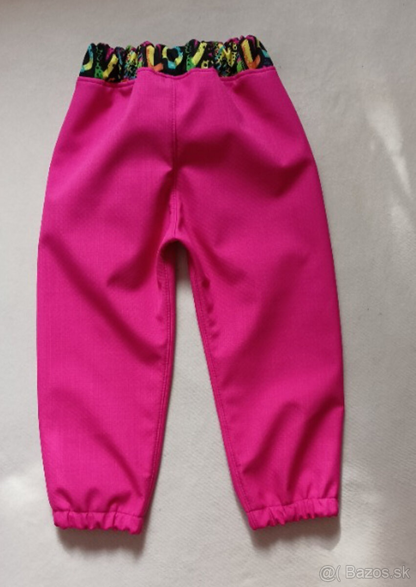 SOFTSHELLOVÉ nové NOHAVICE - 1,5-2 roky, 92 cm - 3