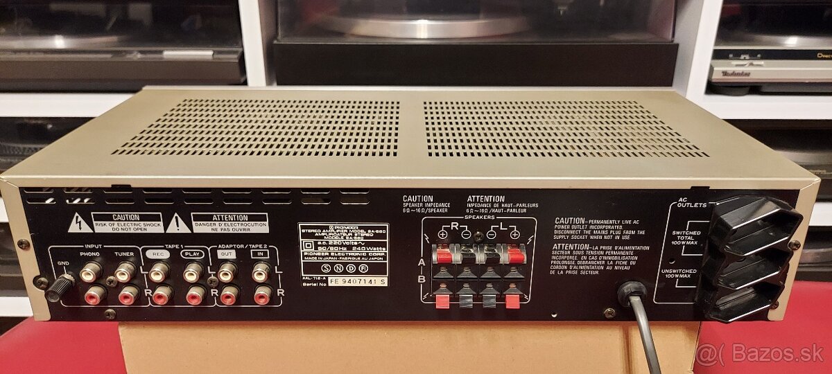 Predám vintage zosilovač Pioneer SA-560 - 3