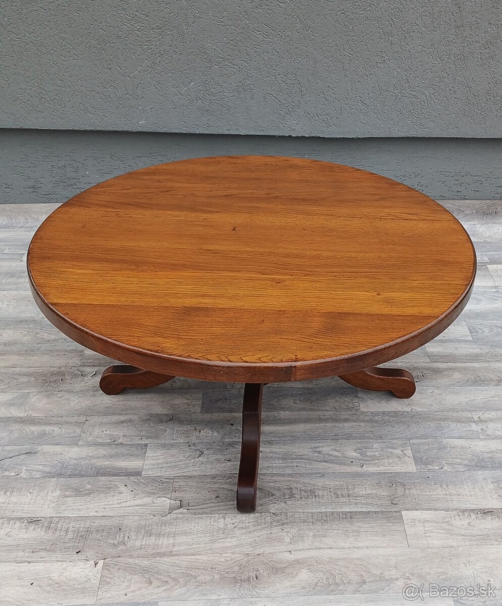 Stolík okrúhly dubový. - 3