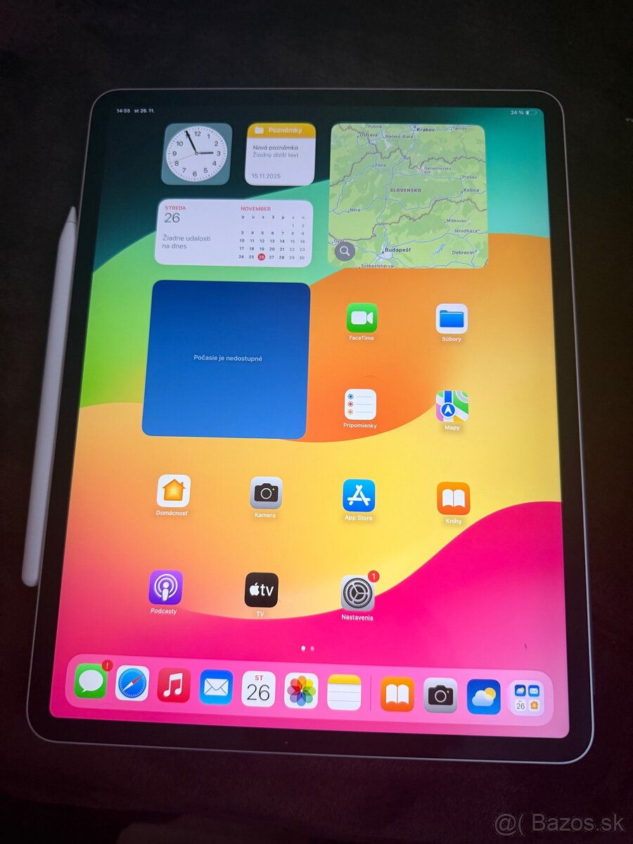 iPad Pro 12.9 3.generácia Silver 256 GB + apple pencil - 3