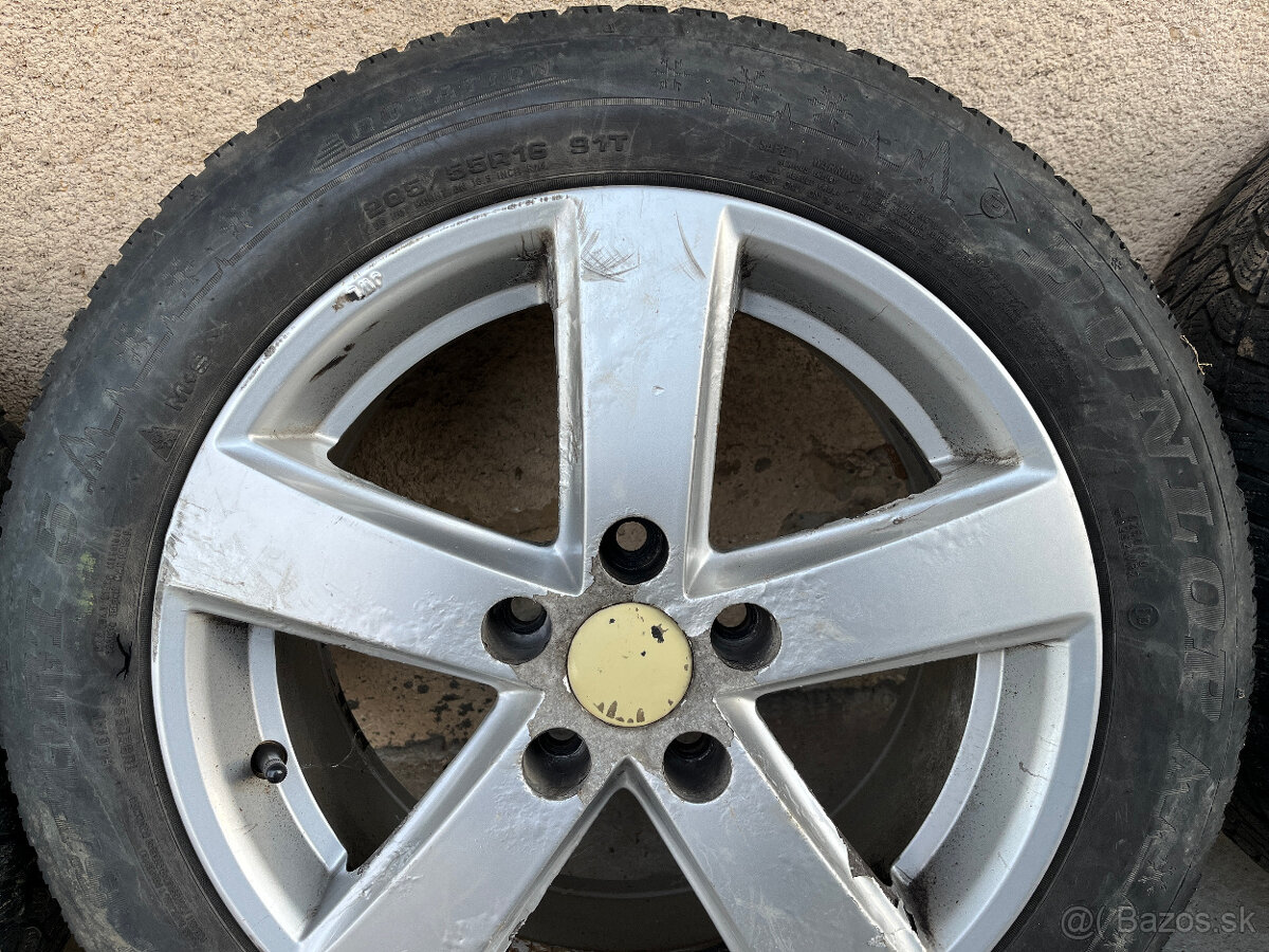 Hliníkové disky 16 5x112 + zimné pneu Dunlop 205/55 R16 - 3