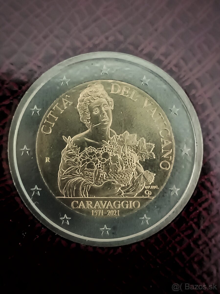 Vatikán 2021 Carravagio 2€, euro - 3