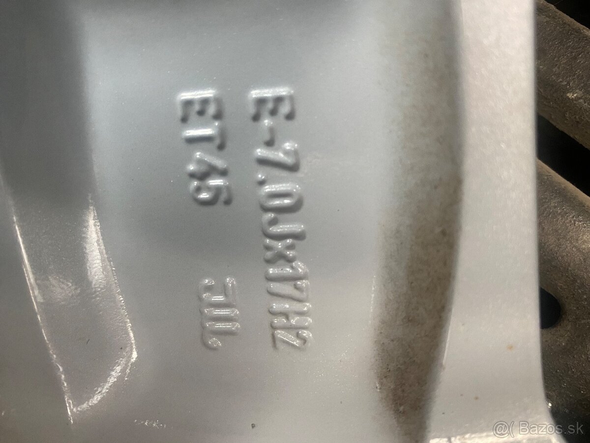 Zliatinové disky,elektróny originál audi 5x112 R17 - 3
