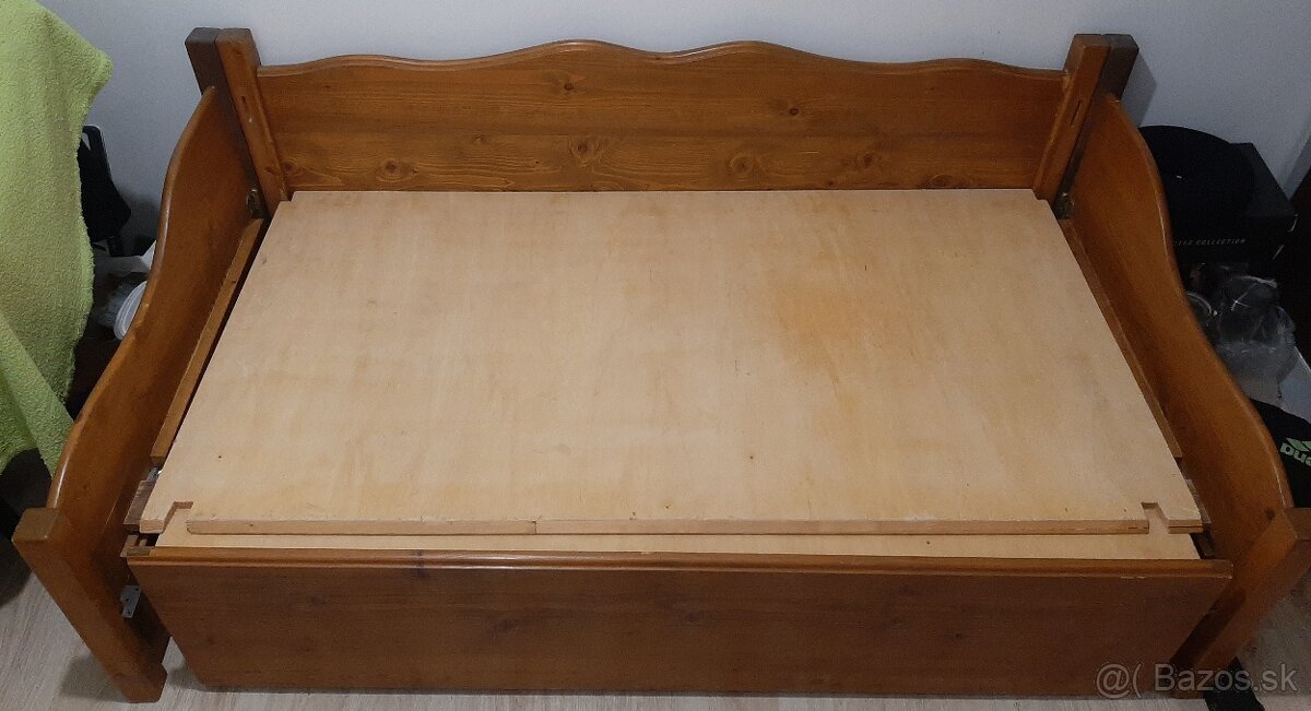 Manželská rozkladacia posteľ z masívu - 3