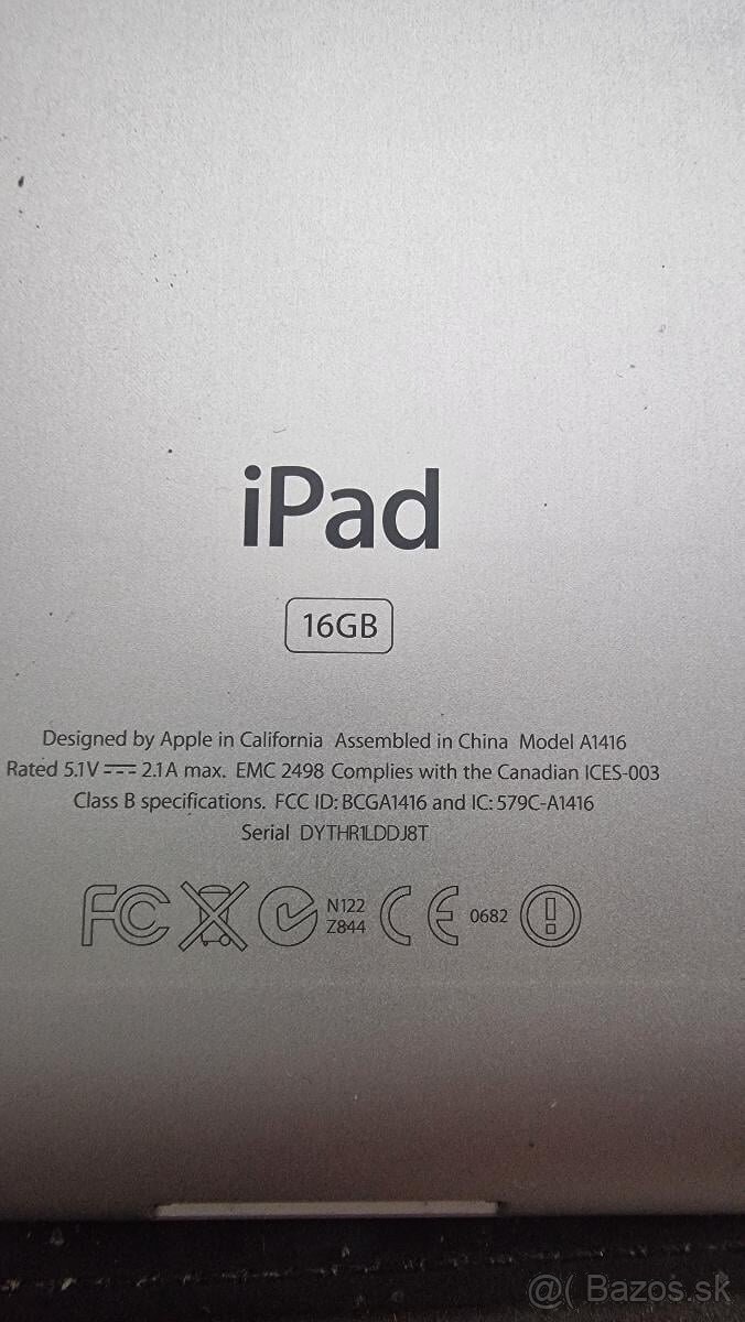 Predám Ipad 3 gen (A1416) - blokovaný, na ND - 3