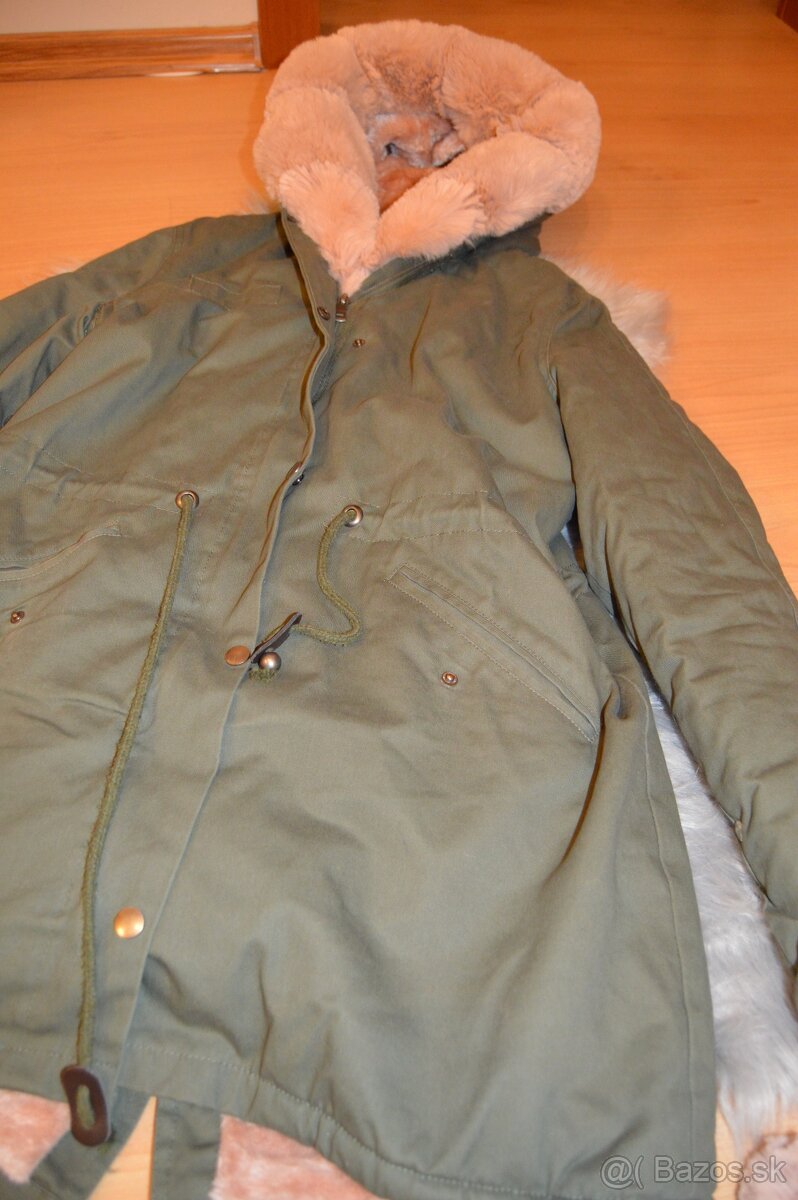 Dámska bunda s kožušinou - 3