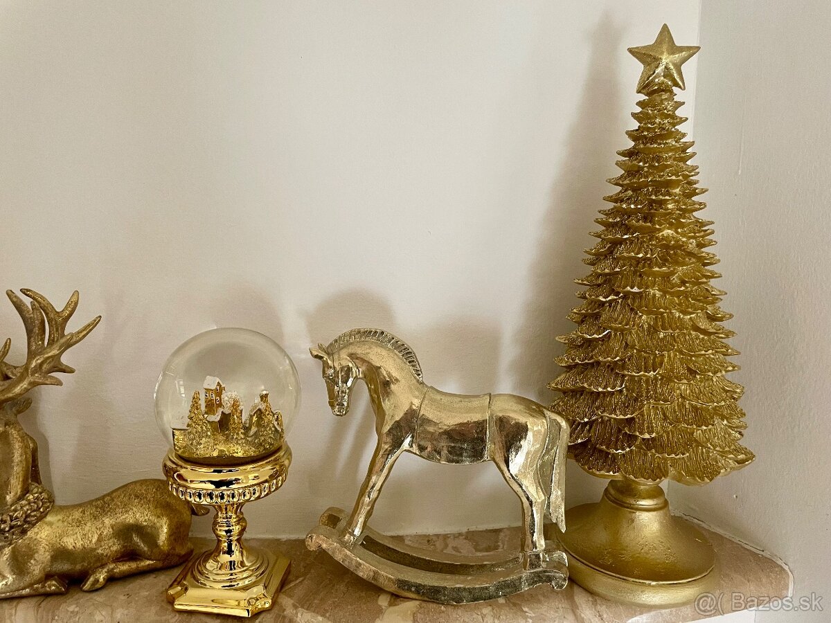 vianoce -xxl luxusný zlaty stromcek 42cm - 3