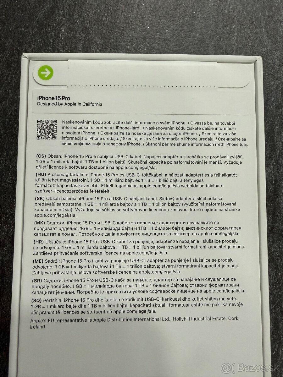 NOVÝ Apple iPhone 15 Pro 256 GB Black Titanium - 3