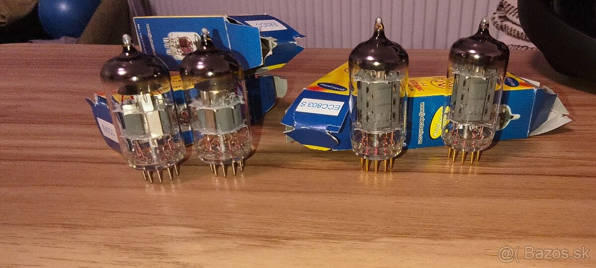 JJ E83CC a ECC803S gold pin - 3