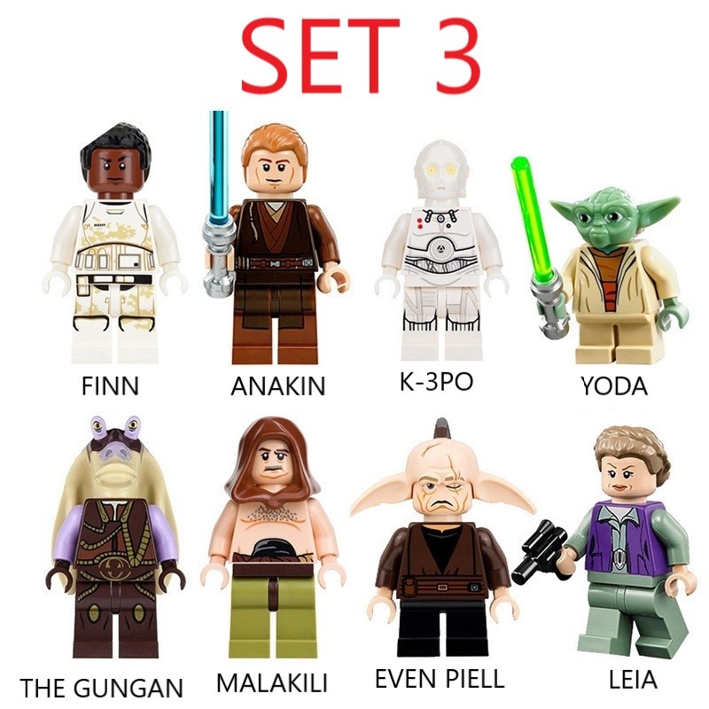 Rôzne figúrky Star Wars 7 (8ks) - typ lego - nové - 3