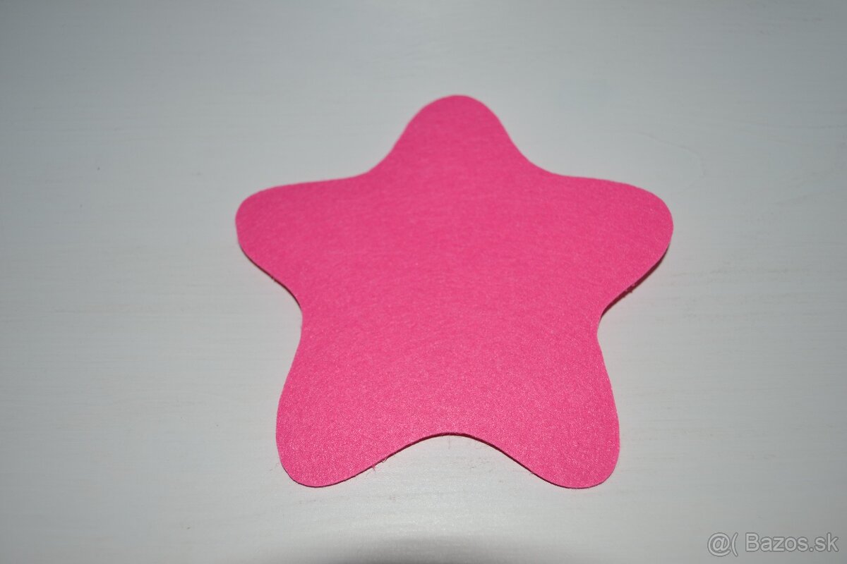 Látková dekoratívna hviezda ružová/materiál na tvorenie/ - 3