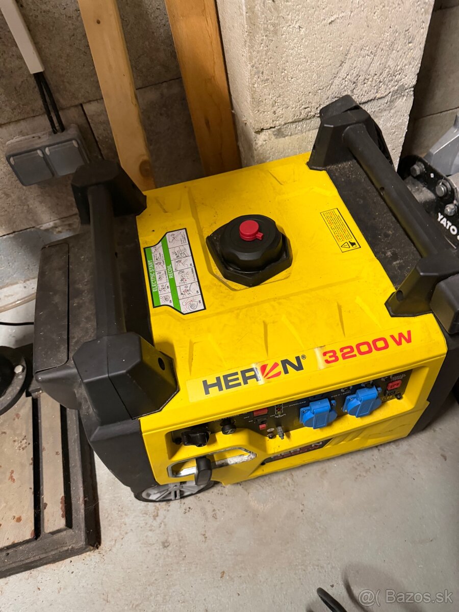 Invertorová elektrocentrála 3,2 kW – málo mh, po zábehu - 3