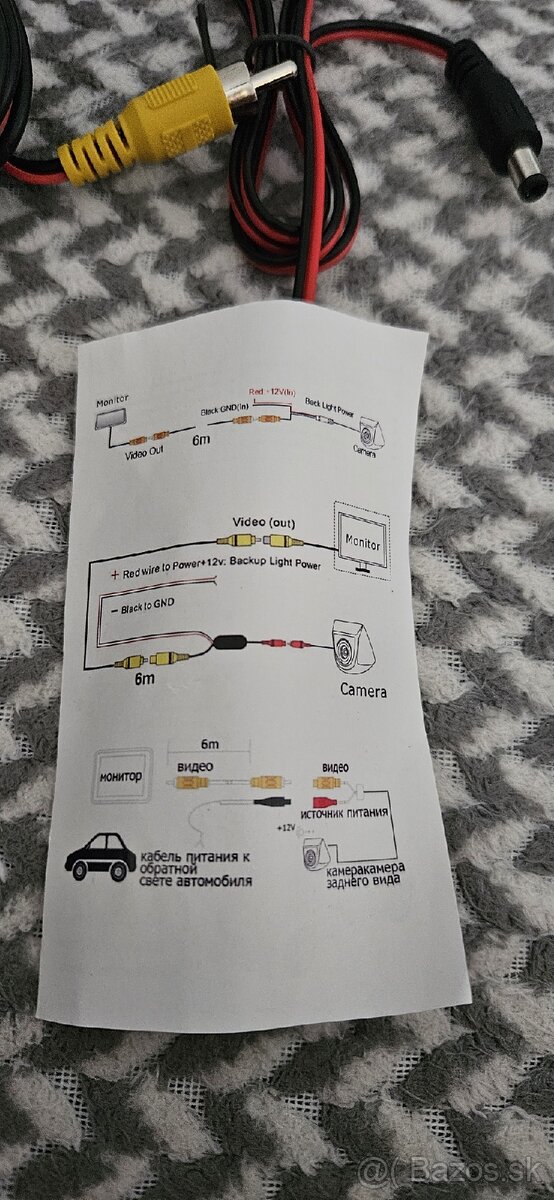Parkovacia kamera v držiaku na EČV spolu s displejom - 3