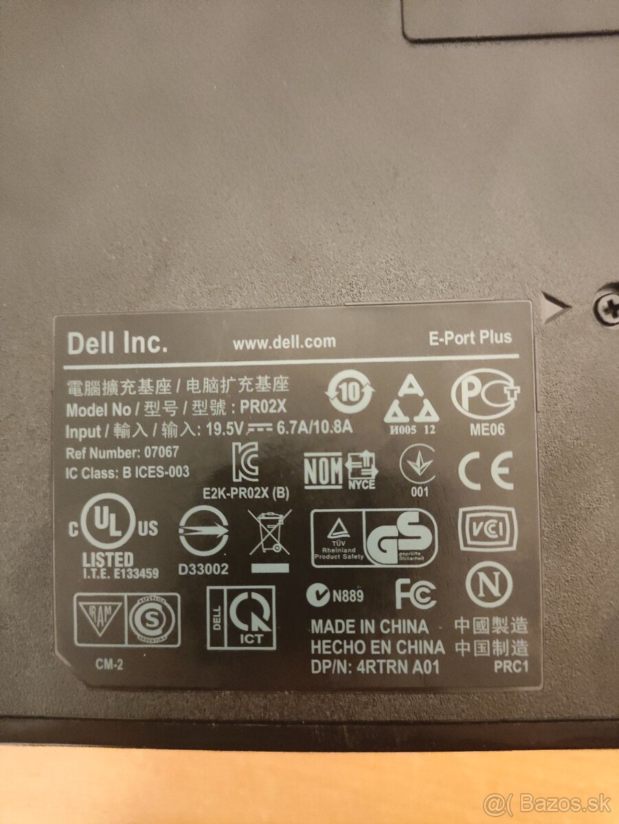 DELL Docking Station PR02X E-port Plus 19,5V - 3