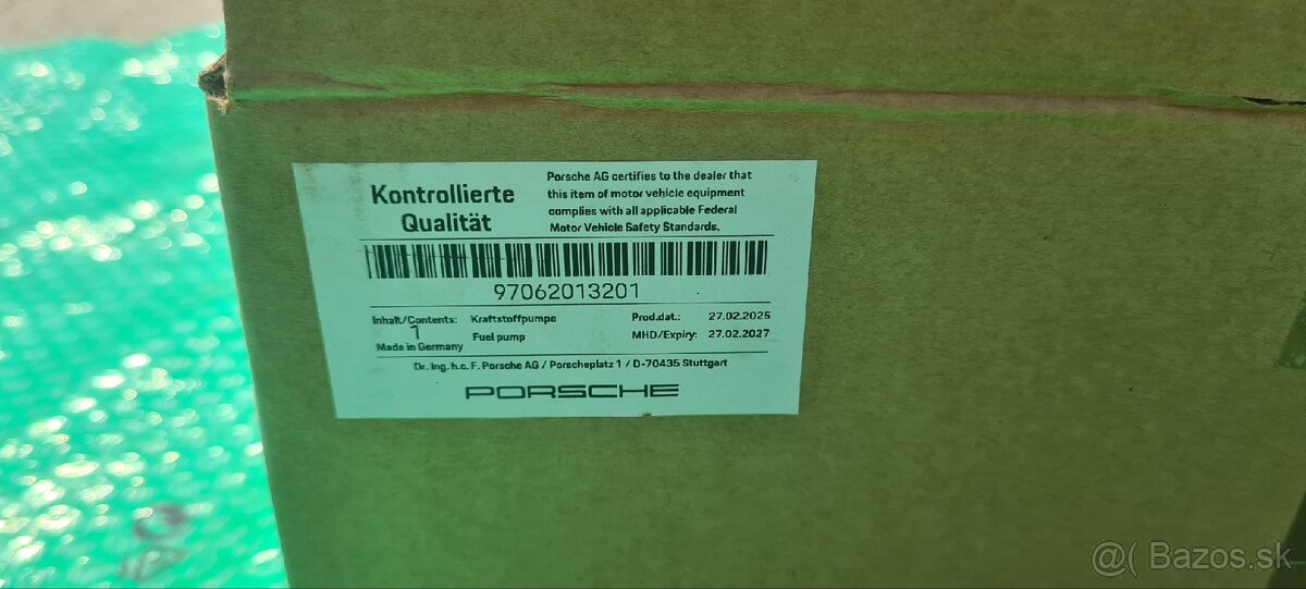 Predám originál palivovú pumpu 97062013201 porsche - 3