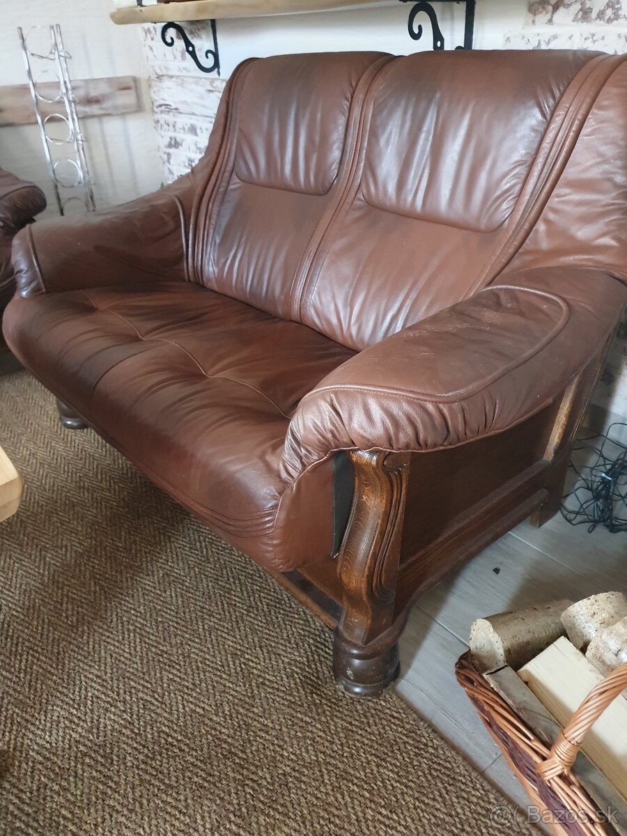 Predám koženú sedačku 3+2+1 - 3